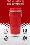500 ML KİLİTLİ KIRMIZI TERMOS
